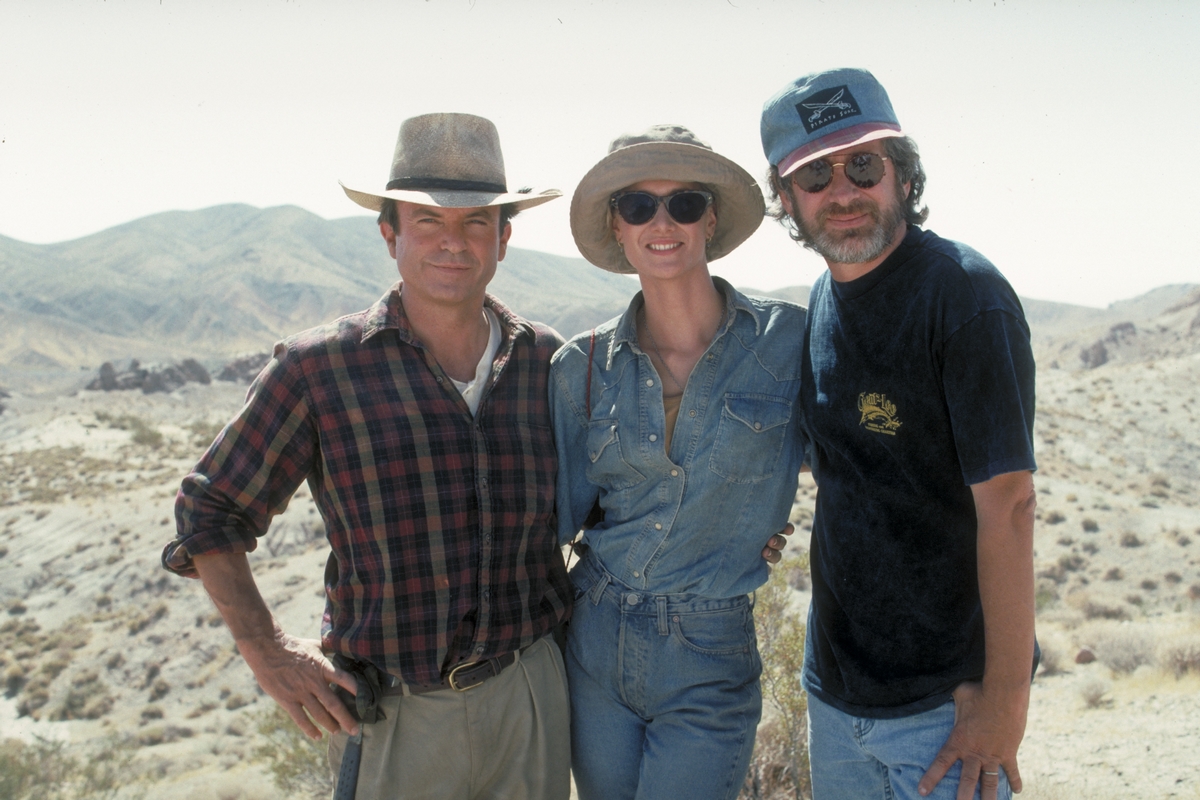 Ο Spielberg στα γυρίσματα του Jurassic Park